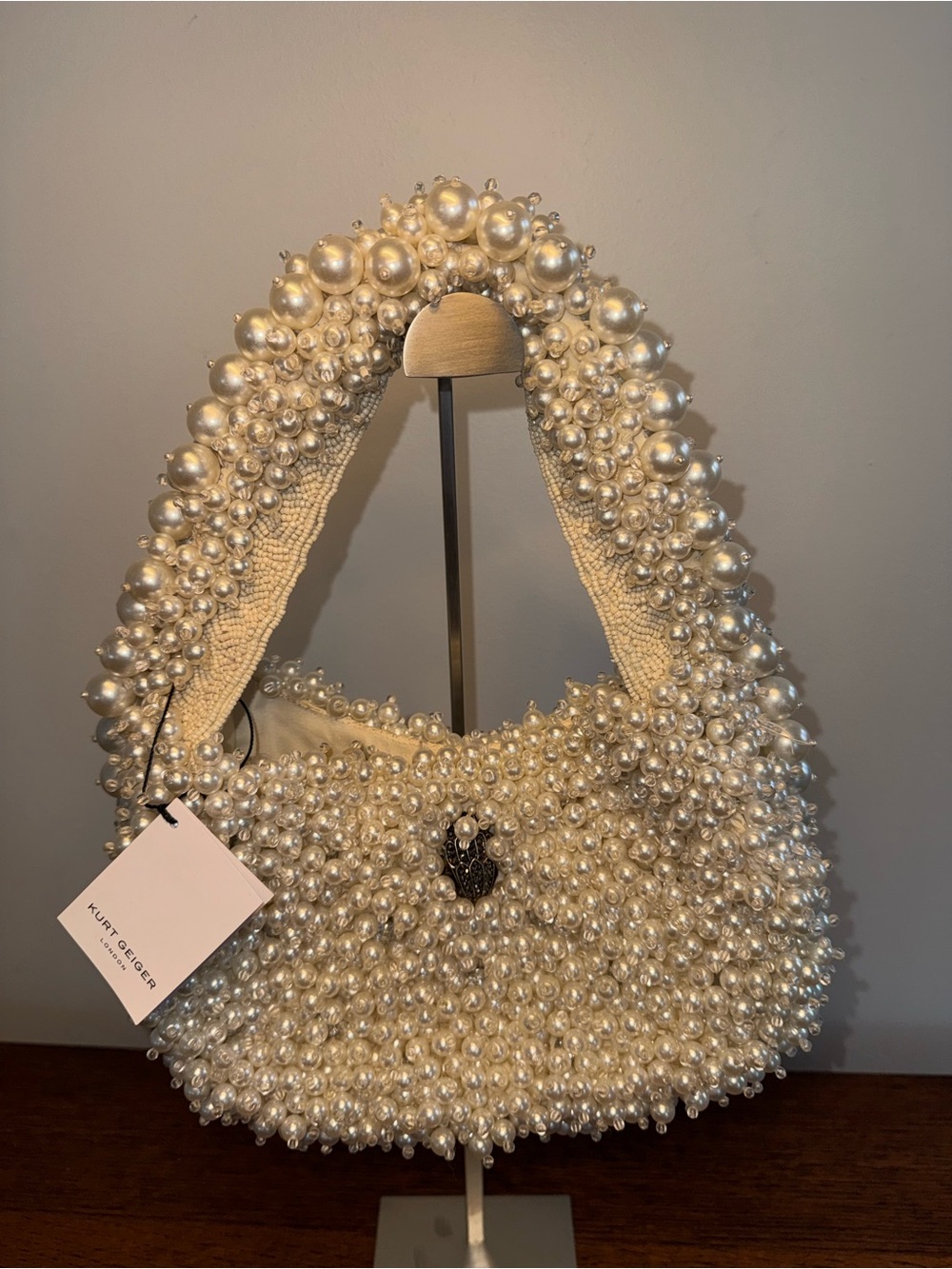 NWT Kurt Geiger London Beaded Kensington Hobo Bag - Picture 2 of 11